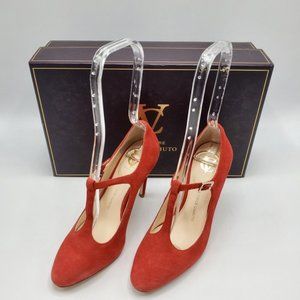 Vince Camuto Signature Red Suede Pumps